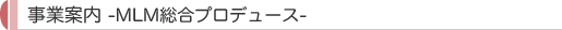事業案内ーMLM総合プロデュースー